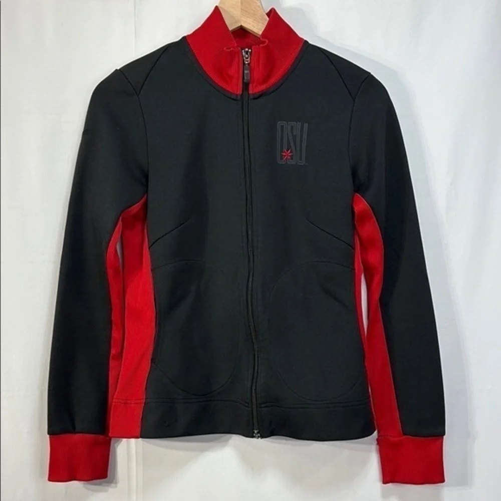 🚢 Nike OSU Buckeyes Black Red Athletic full-zip Sweatshirt Texas Longhorns